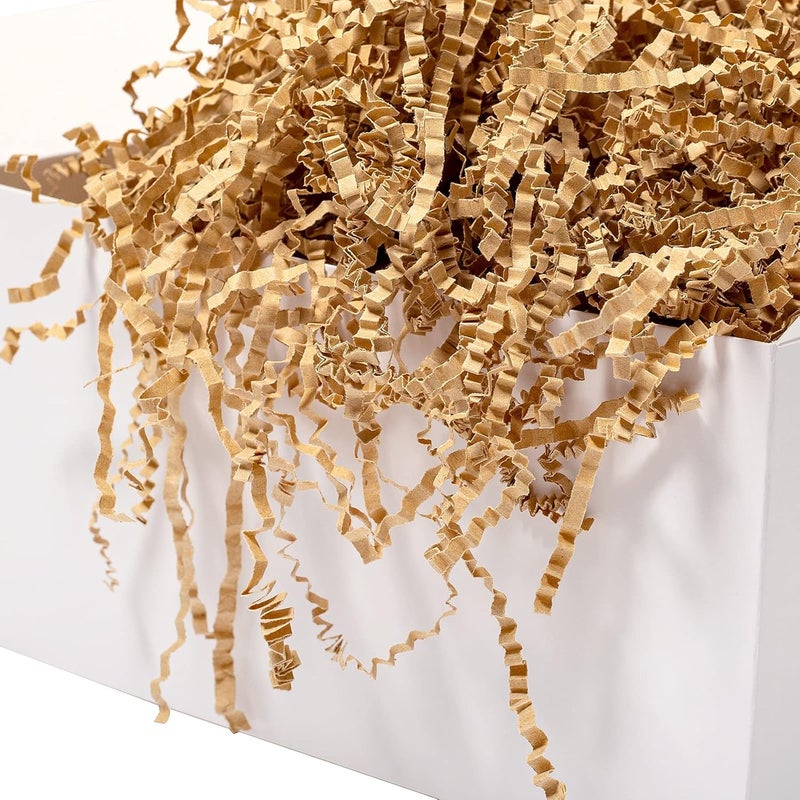 Mefleet 2 LB Crinkle Cut Paper Shred Filler Brown Crinkle Shredded Paper for Gift Box - Gift Basket Bag Filler - Kraft Grass Cushion Stuffing for Christmas Holiday Packaging Wrapping - Image 2